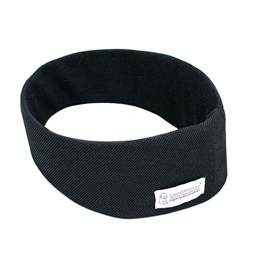 AcousticSheep SleepPhones V8 in black on a white background