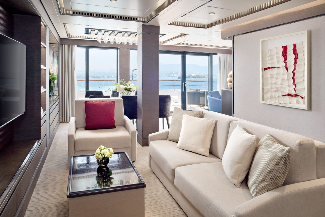 Small, modern cruise ship