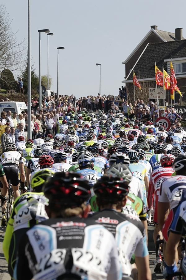 The view from inside the peloton