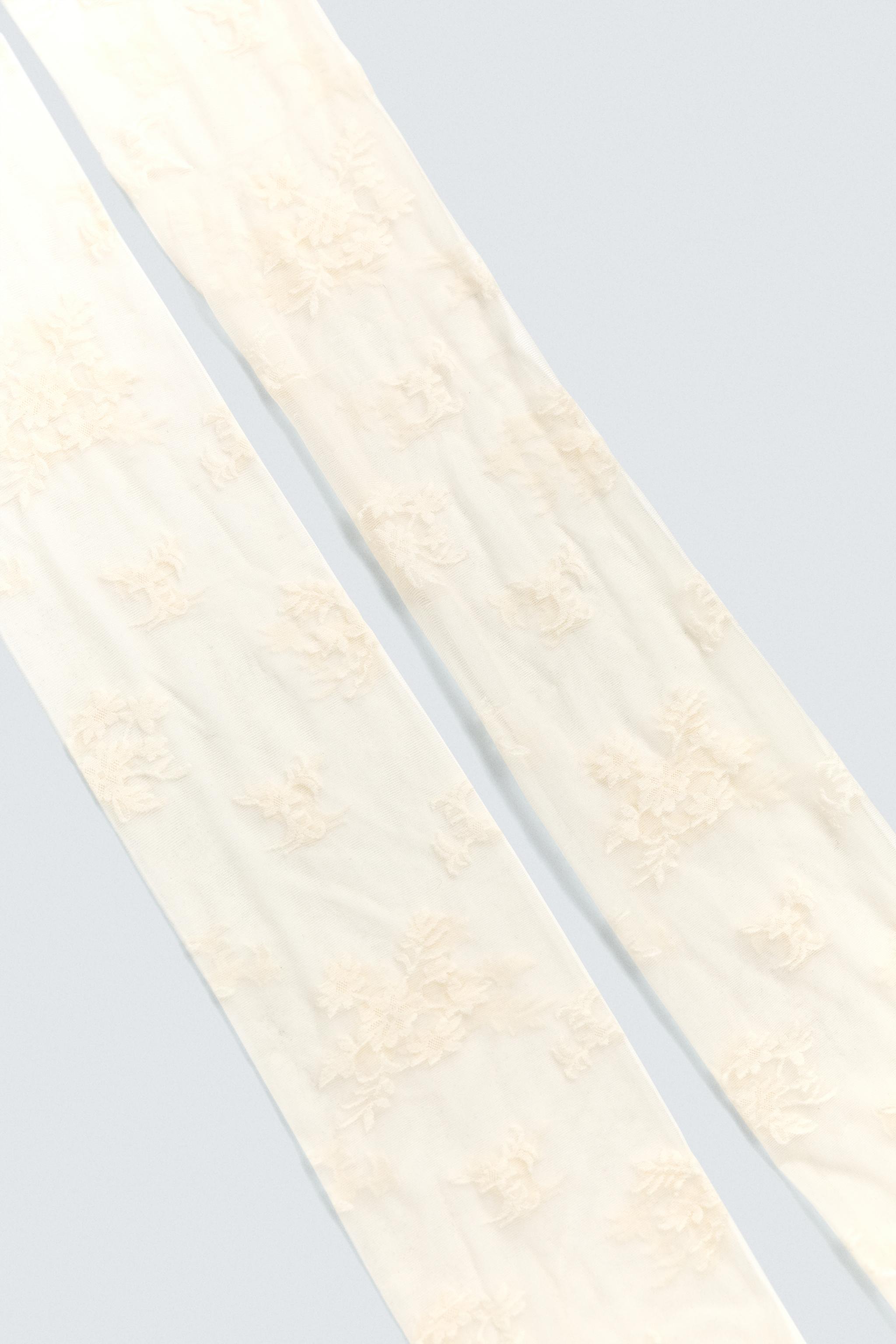 Floral Lace Tights Harry Lambert for Zara X Disney