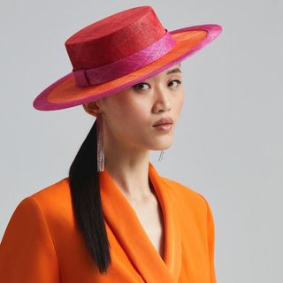 Coast Lisa Tan Premium Contrast Colour Boater Hat