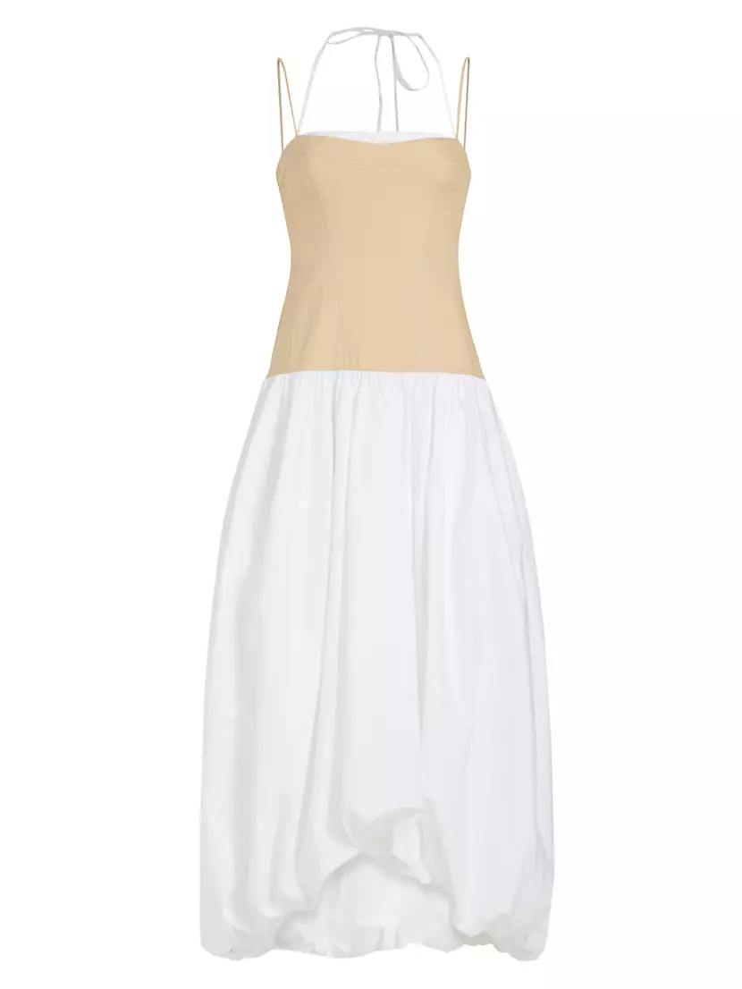 Pfeiffer Cotton-Blend Bustier Midi-Dress