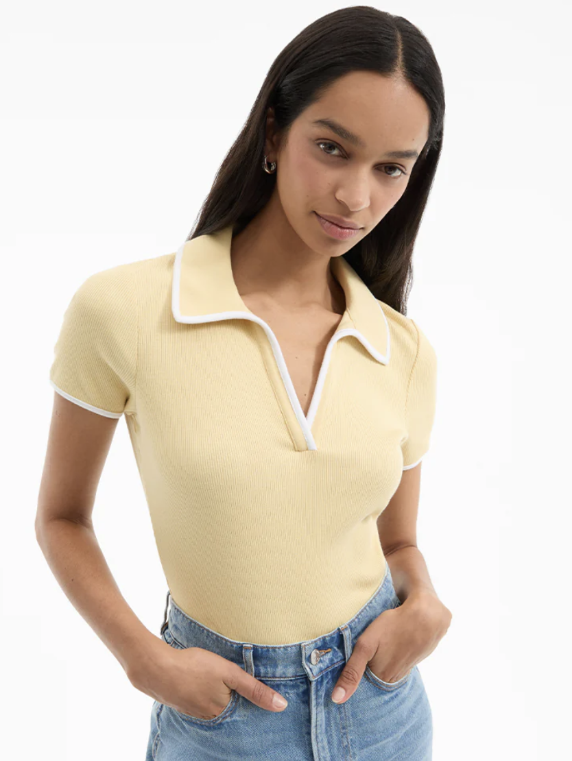 Veronica Beard, Kearney Polo Shirtchamomile / Xxs