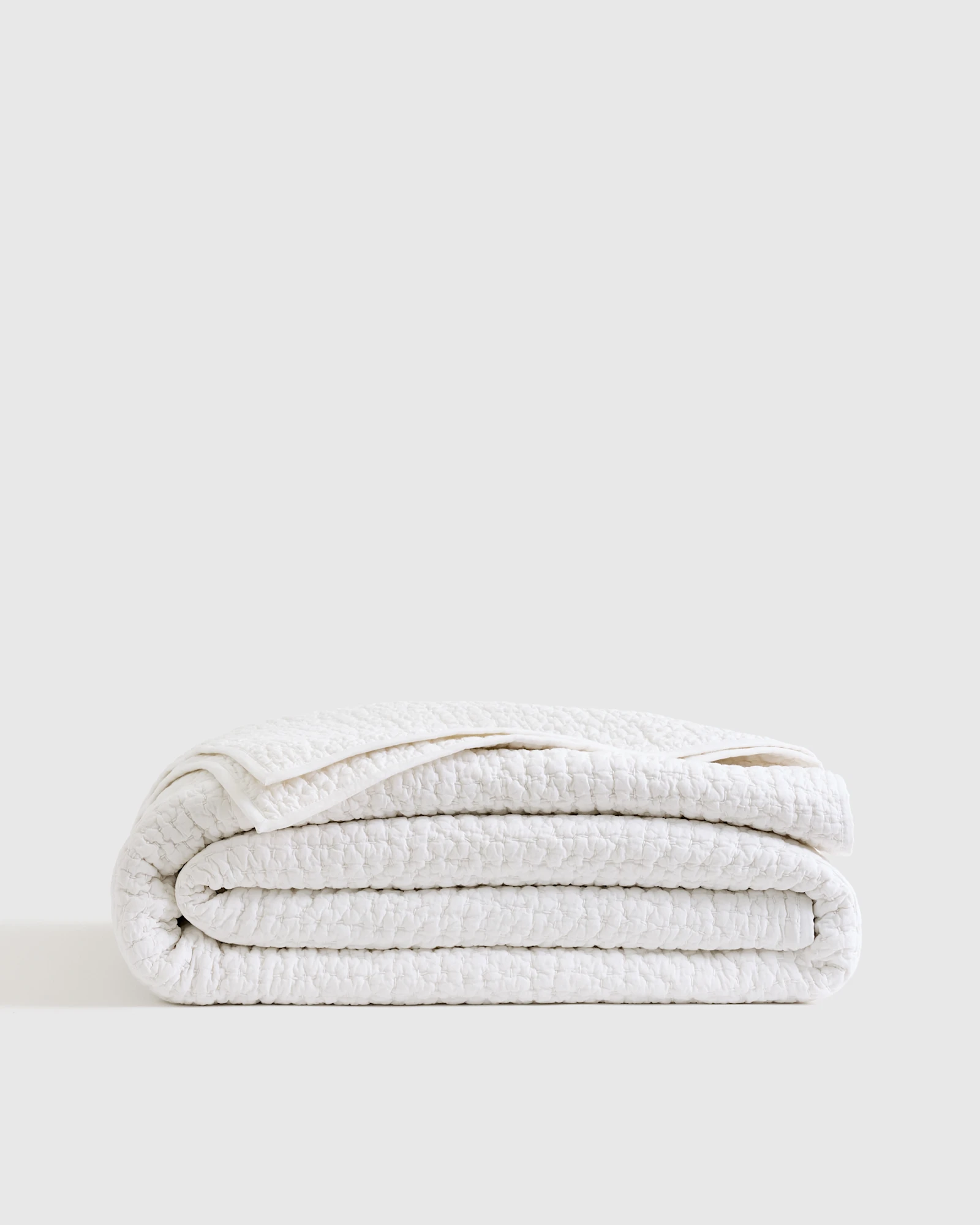 Organic Cotton Hand Stitched Quilt in White