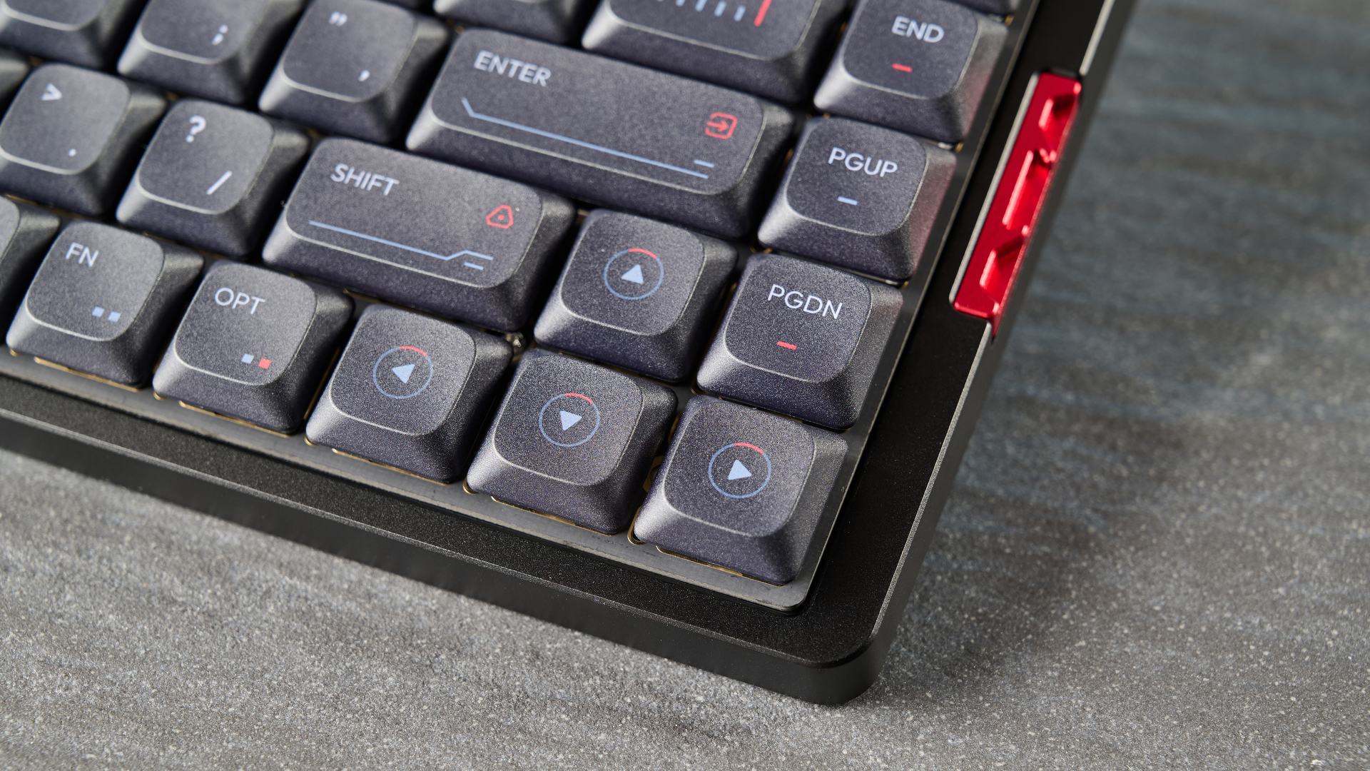 A black IQUNIX MQ80 mechanical keyboard