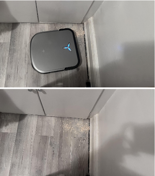 The DEEBOT X2 OMNI robot vacuum cleaner and mop isn't as effective as advertised at cleaning up messes bigger than dust particles