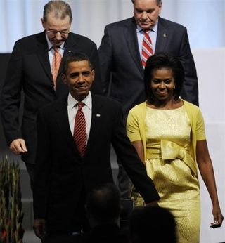 US President Barrack Obama and First Lady Michelle Obama had travelled to Copenhagen, Denmark, in support of the Chicago Olympic Bid for 2016.