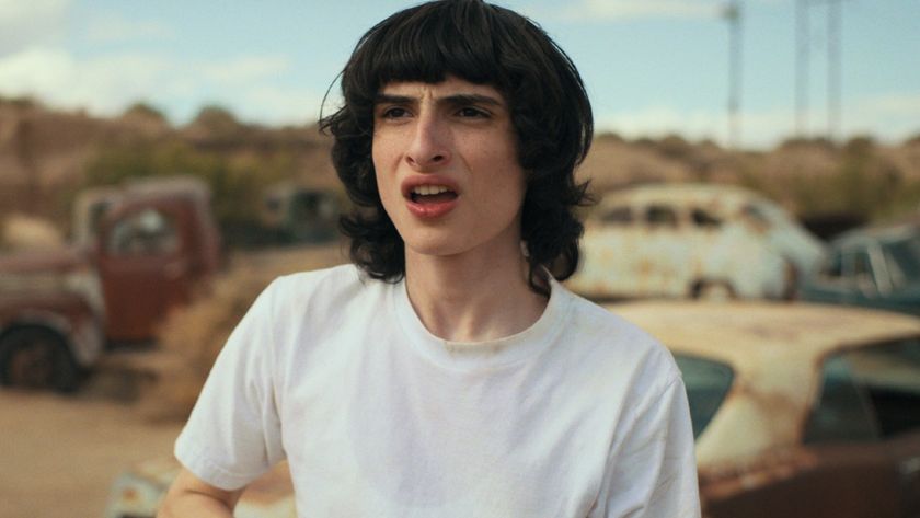 Finn Wolfhard as Mike in Stranger Things Season 4 looking shocked. 