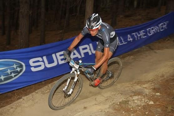 Dan McConnell (Trek Factory Racing) on his way to a cross country win in Bright