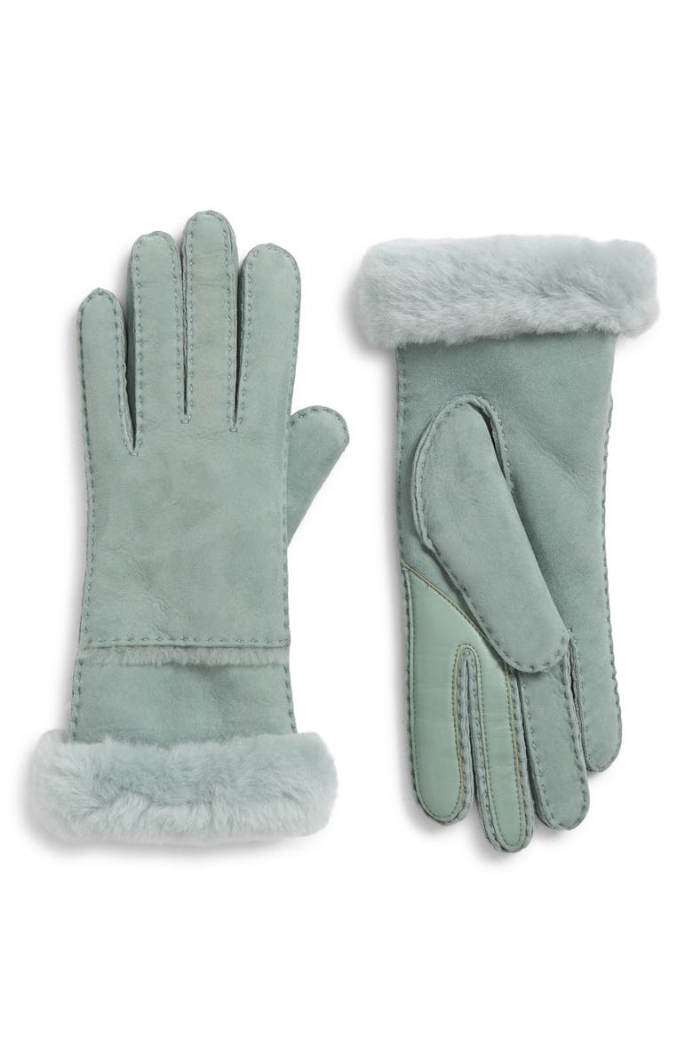 Seamed Touchscreen Compatible Genuine Shearling Gloves