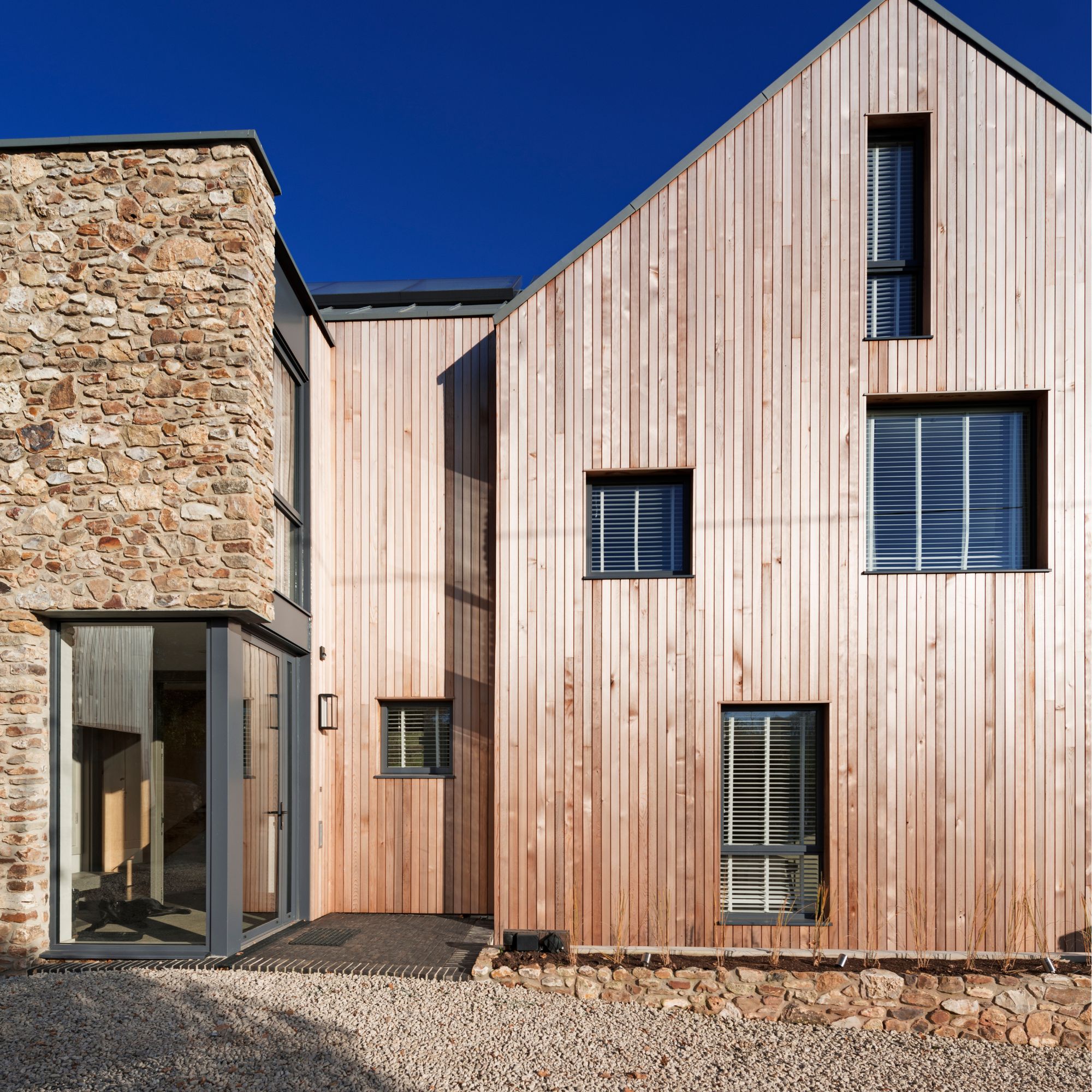 Canadian cedar uncoated cladding from Vastern Timber on a house exterior
