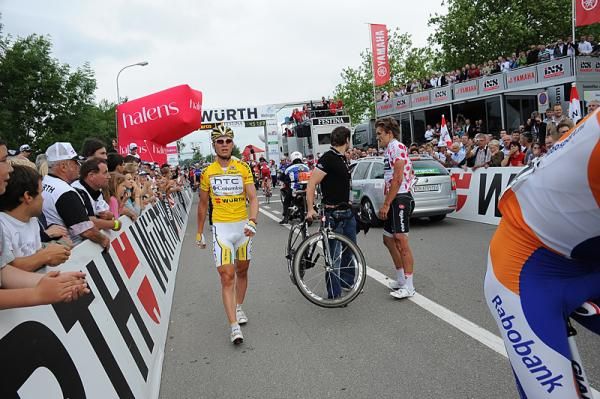 Overall leader Tony Martin (Team HTC - Columbia) after the stage four crash