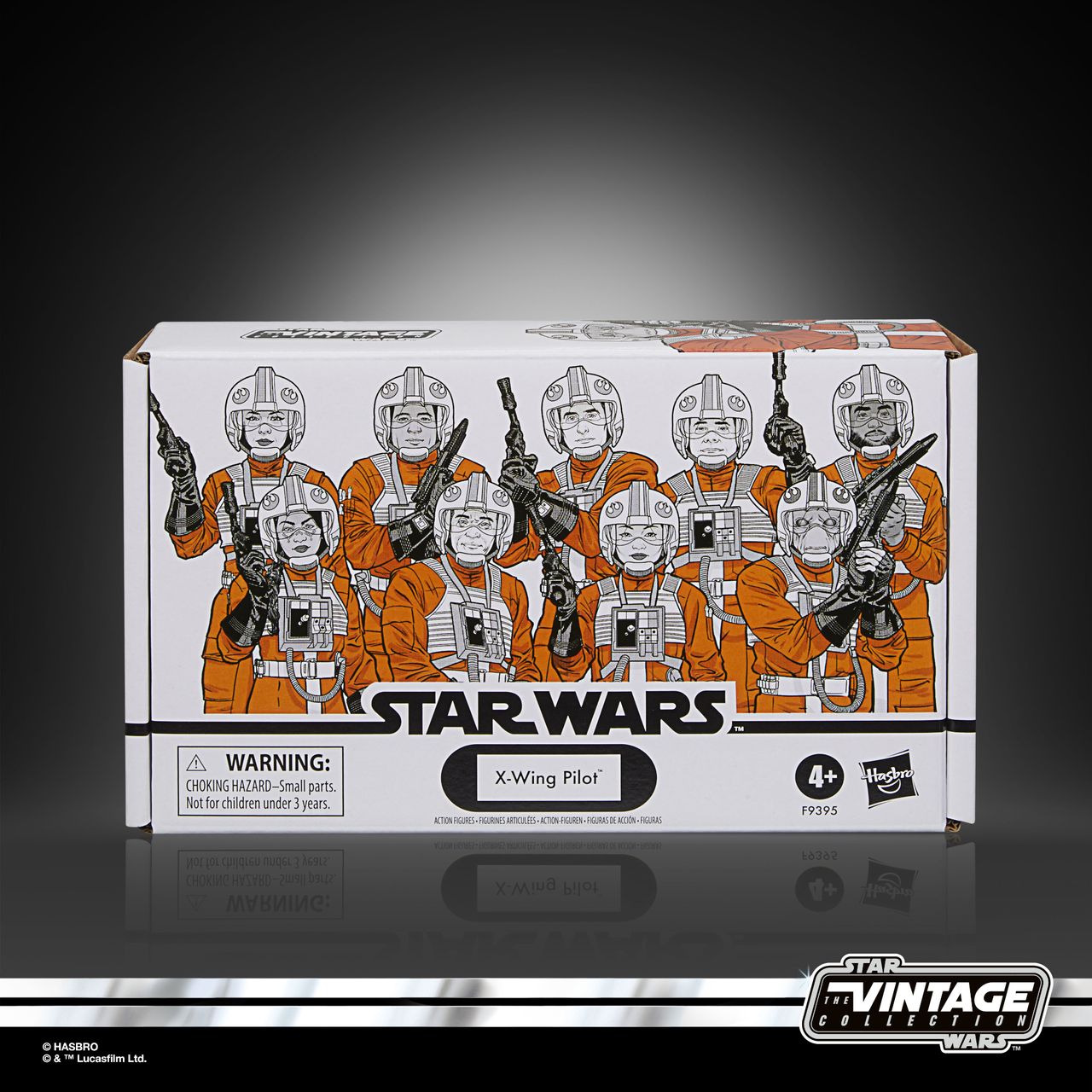 Star Wars The Vintage Collection action figures on a gray background, with a logo along the bottom of the image