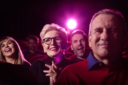 A woman at the movies