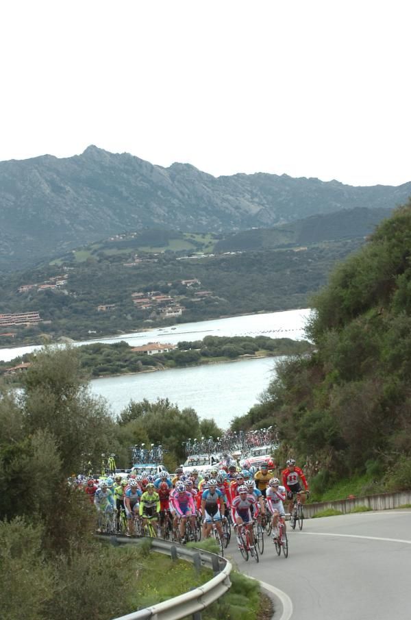 Stunning scenery greeted the riders on stage one of the Tour of Sardinia.