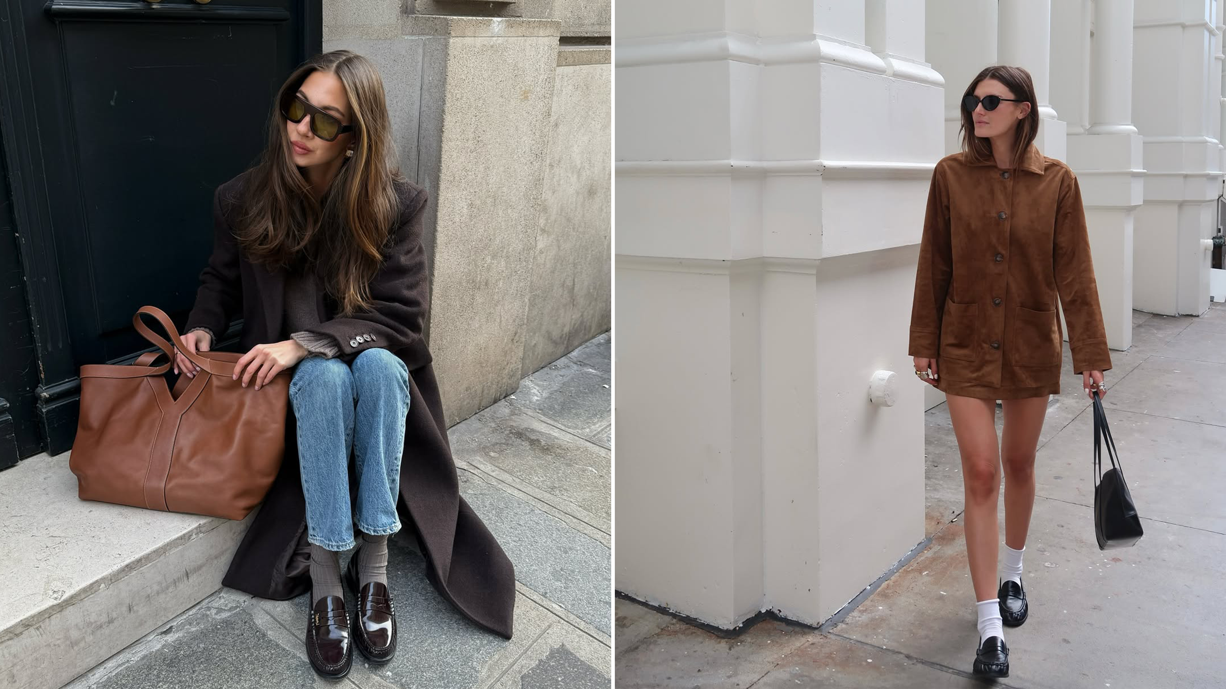 influencers styling the ruched loafers trend