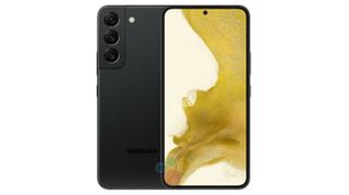 Et lekket bilde av Samsung Galaxy S22, bilde av fremsiden og baksiden