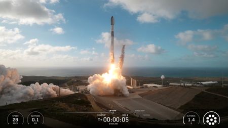 A SpaceX Falcon 9 rocket launches 27 Starlink satellites from California on Oct. 23, 2026.