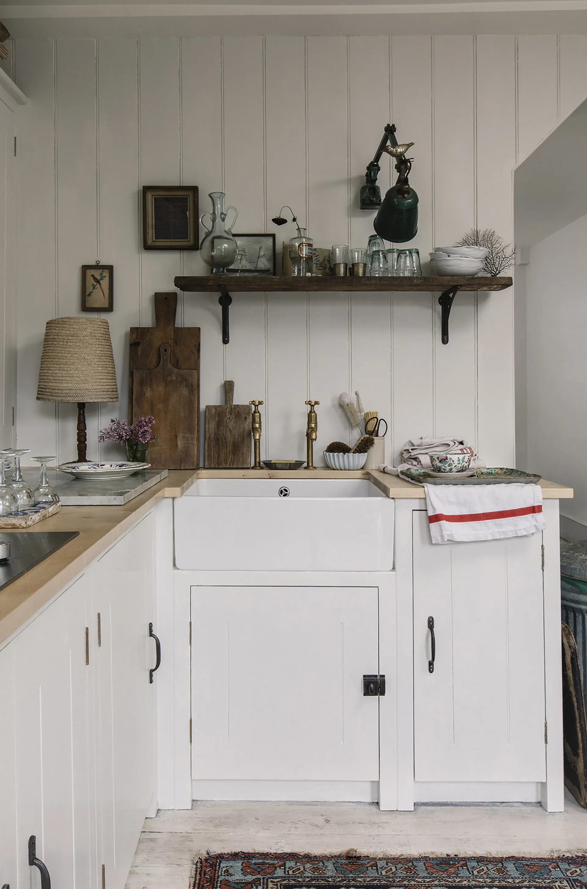 Vintage-Style Cabinets and Soft Hues