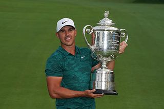 Brooks Koepka won the 2018 PGA Championship golf tournament, which will air on ESPN and CBS beginning in 2020