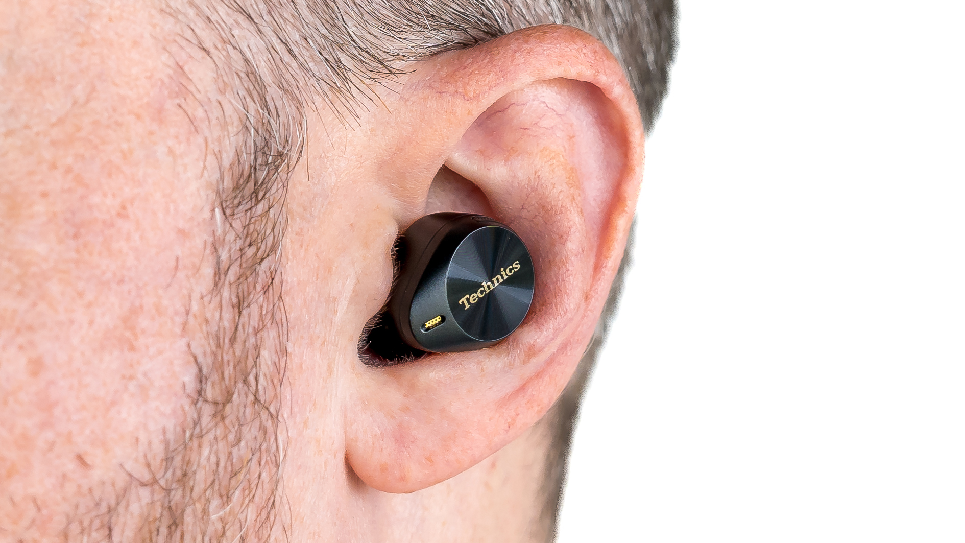 Technics EAH-AZ80 close-up in ear.
