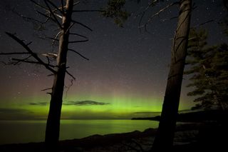 Aurora over Lake Superior, Alger County, MI