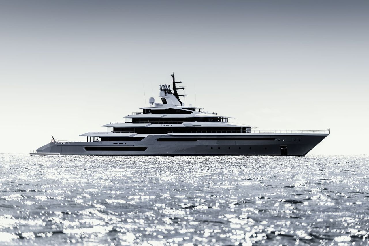 A photograph of Gabe Newell's superyacht, Leviathan.