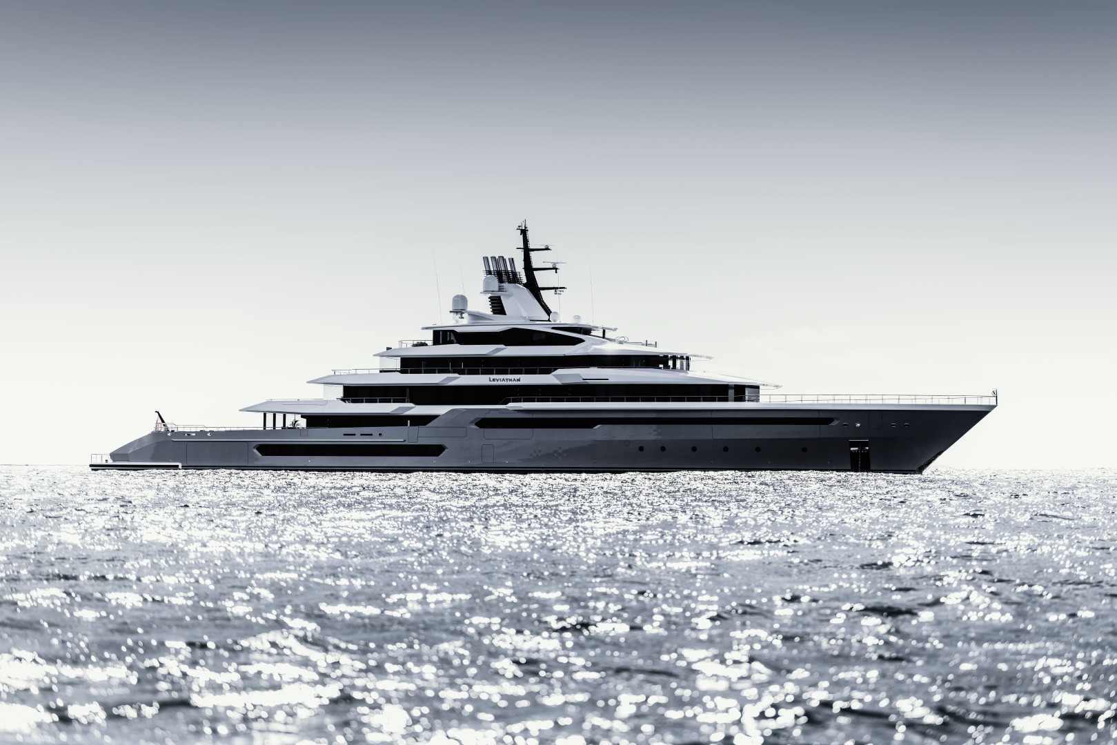 A photograph of Gabe Newell's superyacht, Leviathan.