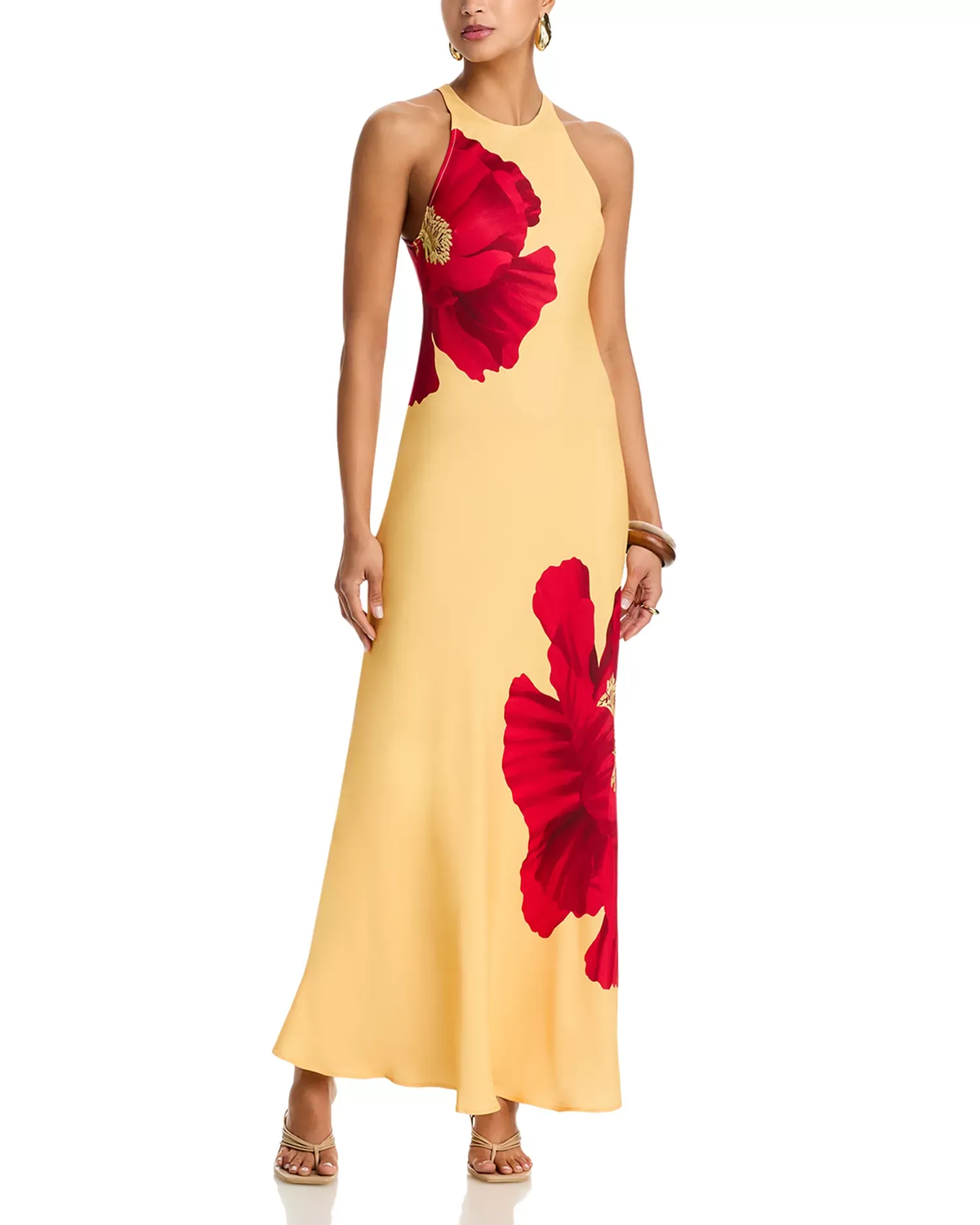 Poppy Flowers Maxi Dress