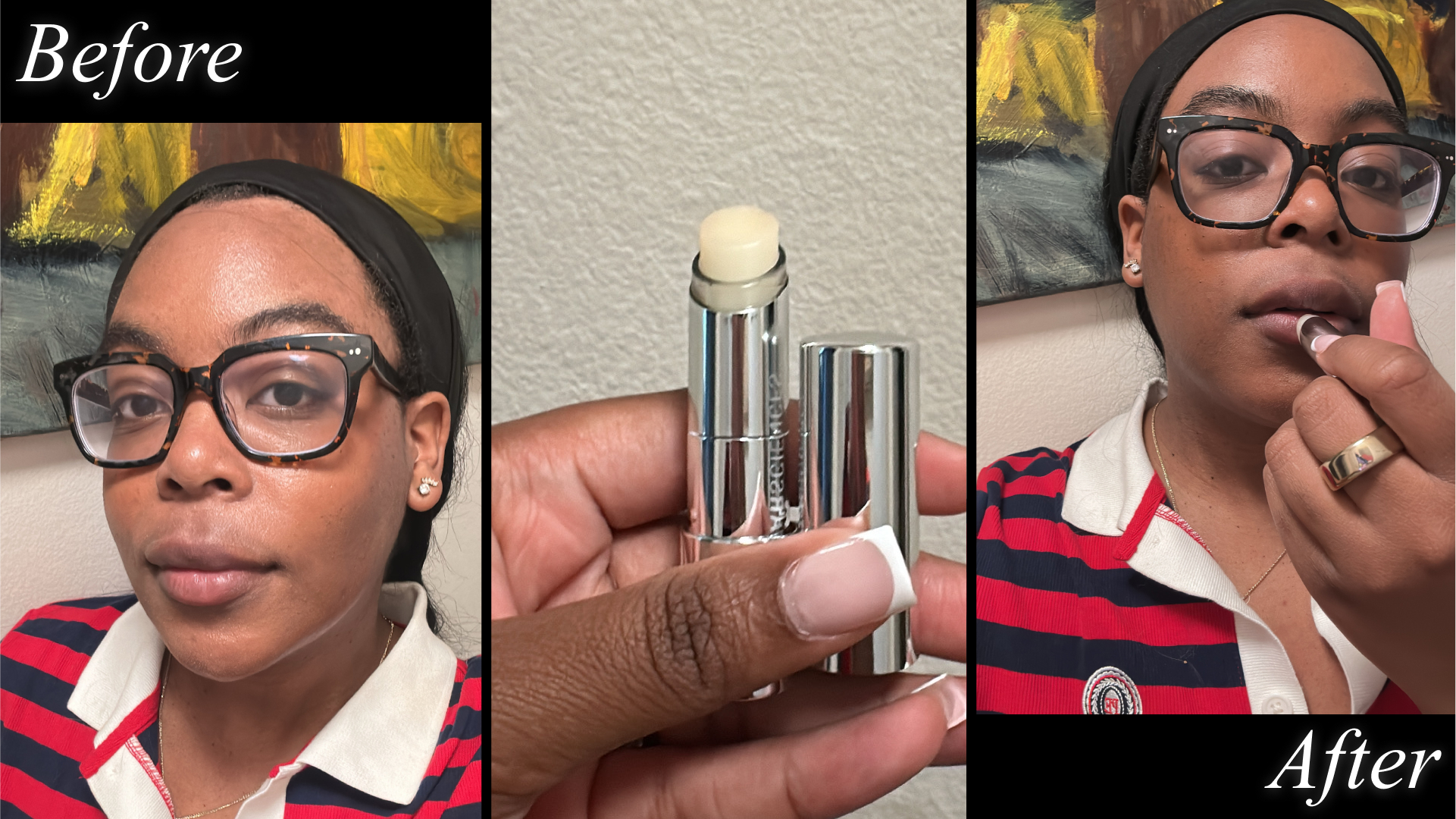 Ariel Baker testing MD Solar Sciences SPF Lip Balm
