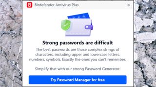 Bitdefender Total Security password manager