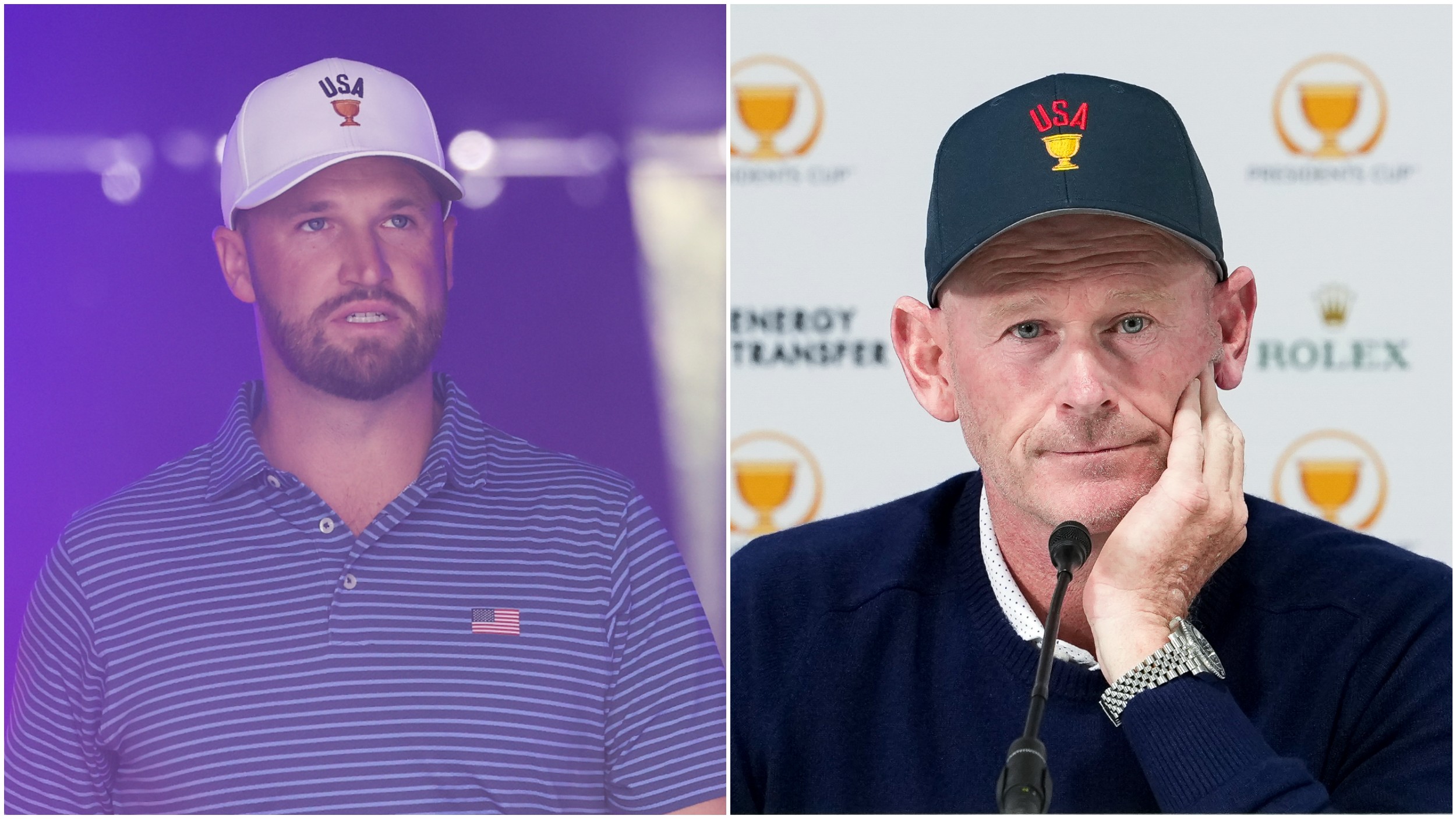Wyndham Clark and Brandt Snedeker at the 2026 Presidents Cup at Medinah near Chicago