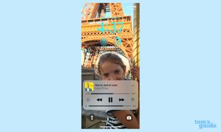 Volume Control slider below playback controls on an iPhone lock screen