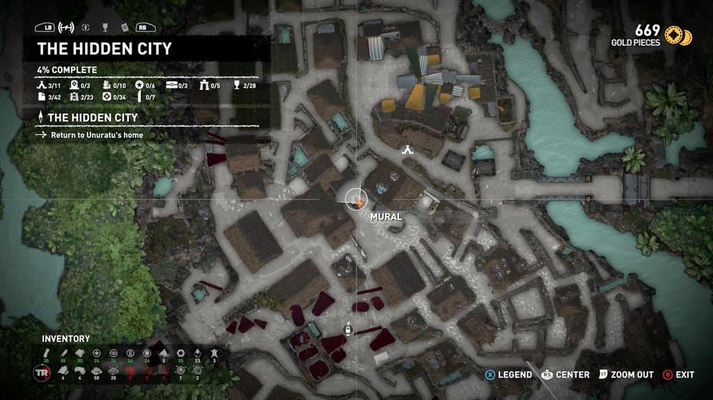 The Hidden City mural locations Complete Shadow of the Tomb Raider