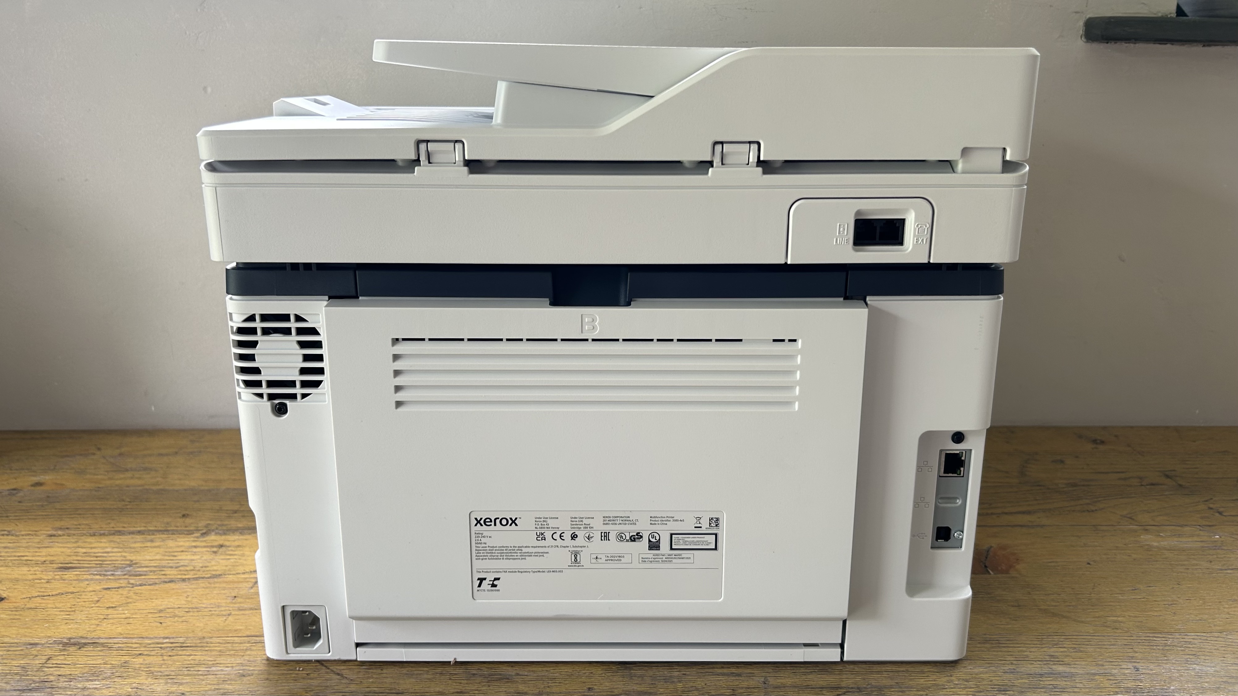 Xerox C235 color laser printer during our review