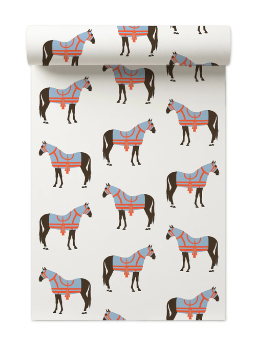 Horse & Tassel Traditional Wallpaper