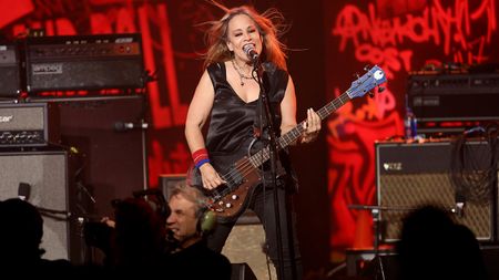 Jennifer Finch of music group L7 performs onstage at The Art Of Elysium Presents WE ARE HEAR'S HEAVEN 2020 at Hollywood Palladium on January 04, 2020 in Los Angeles, California. 