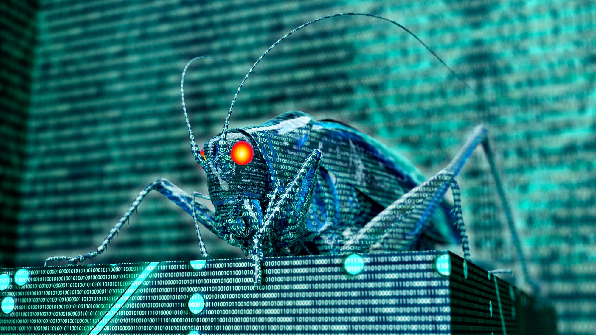 Cockroach in binary code