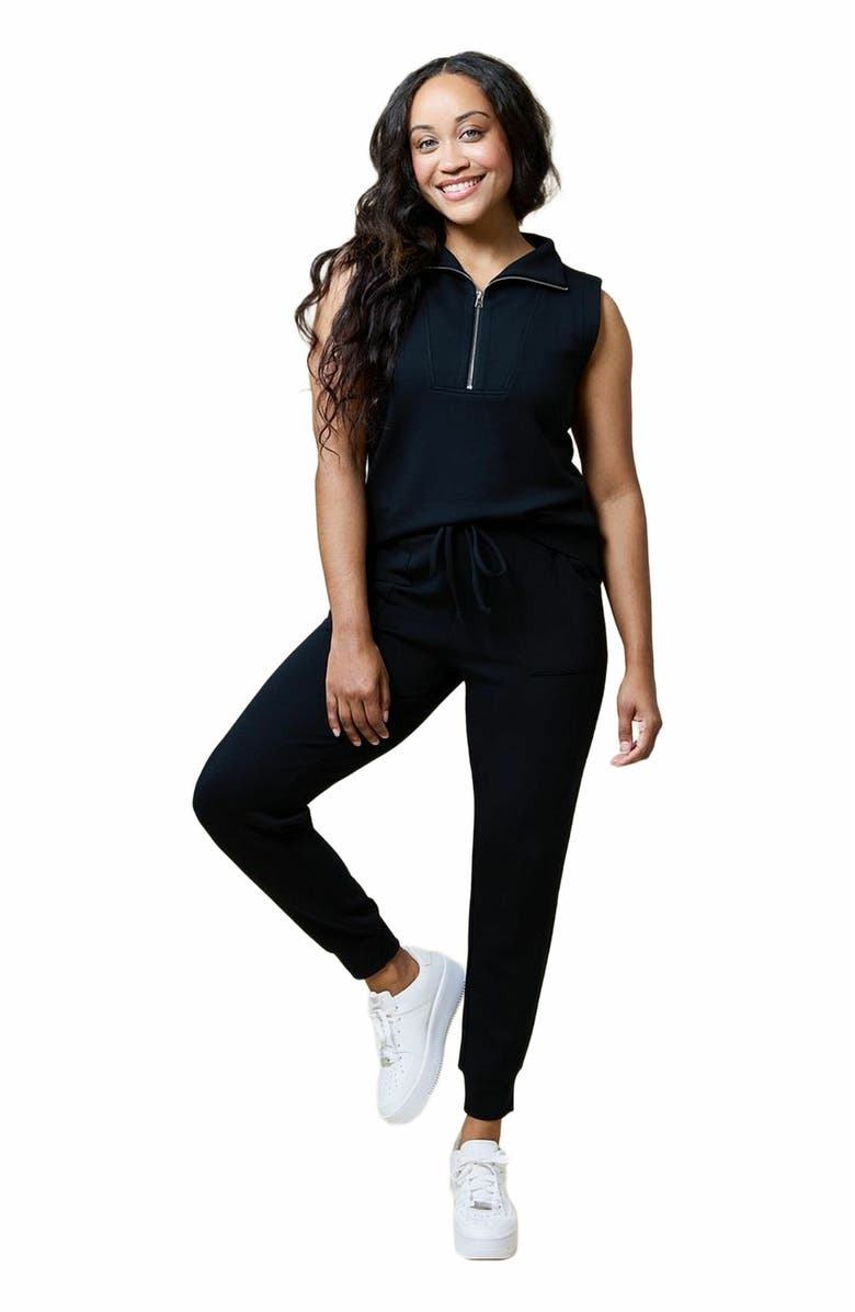 Athleisure Puredream 1/4 Zip Sleeveless Jogger Lounge Set
