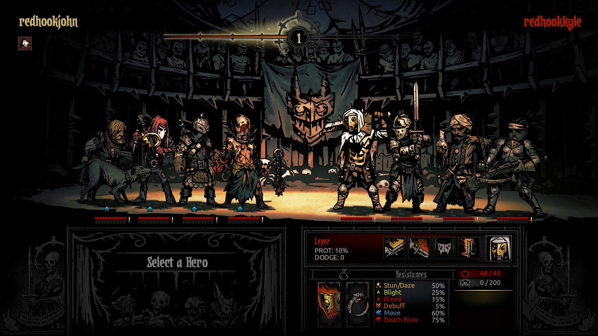 darkest dungeon character setup