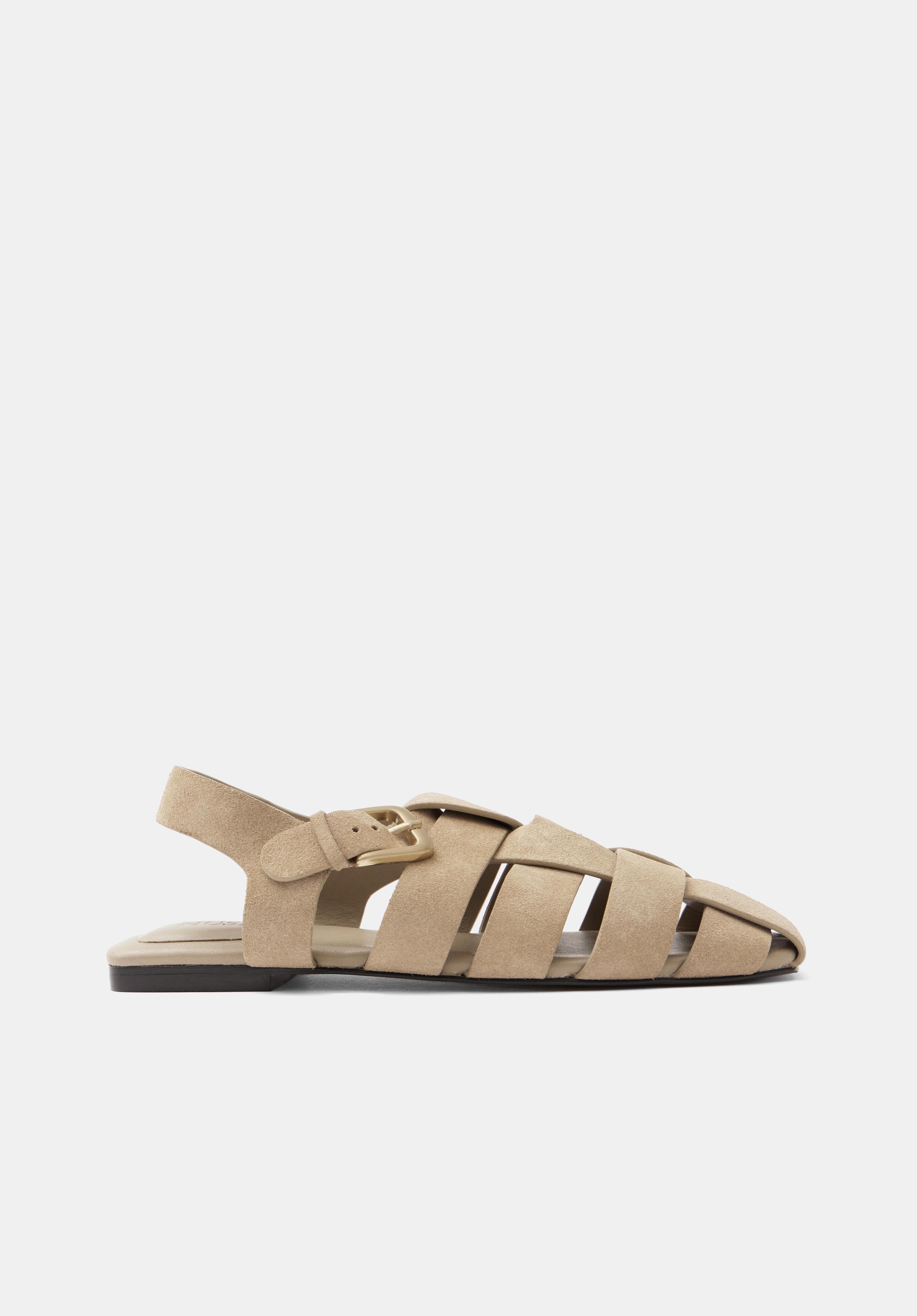 Leather Caged Fisherman Sandals