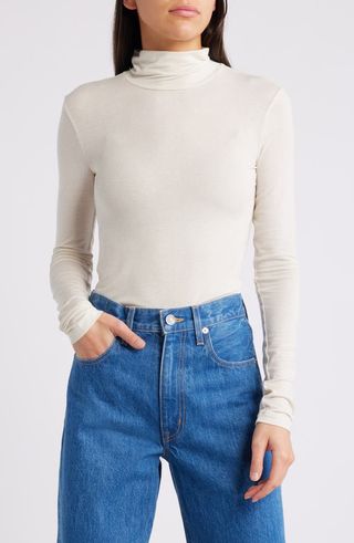 Sheer Layering Turtleneck