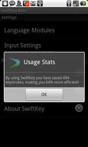 Swiftkey usage stats