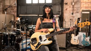 Khruangbin's Laura Lee with her Fender signature bass