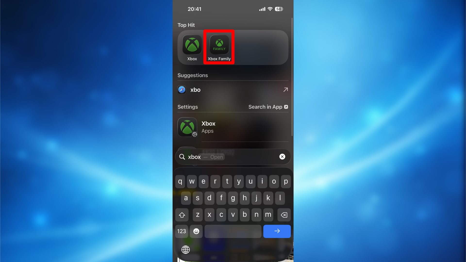 Screenshots of Xbox Family Settings app