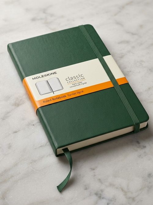 Notebook, Large, Ruled, Myrtle Green, Hard (5 X 8.25)