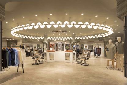 Interior of Re.Uniqlo repair shop at Regent Street store