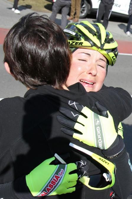 Valentini Carretta (MCipollini Giordana) was a little emotional after taking a fine solo win