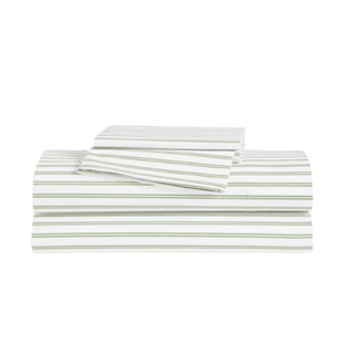 brooklinen striped green sheets