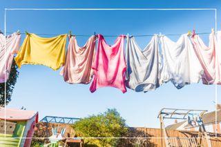 Clothes Drying On A Washing Line